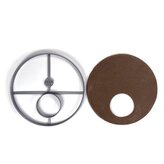 Kulatý podstavec s otvorem na svíčku vykrajovátko/formička