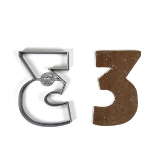 Číslo 3 (11cm) vykrajovátko/formička