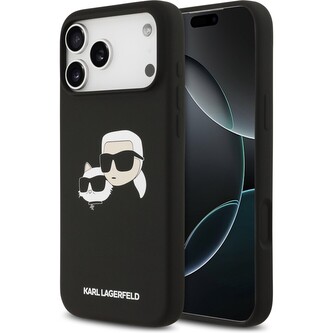 Karl Lagerfeld Liquid Silicone Double Heads MagSafe kryt iPhone 17 Pro Max černý