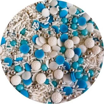 Cukrové zdobení - modrobílý mix 60 g - Dekor Pol