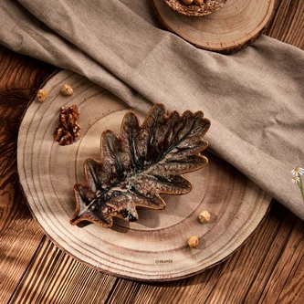 Taca dekoracyjna | CRISPO | liść | 20x11,6x2,6 cm | 705298