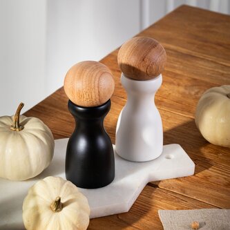 Zestaw młynków | NEWGRIND | 2 szt., biały i czarny | 15,5 cm | 722127