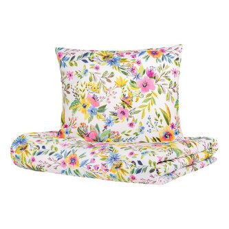 POŚCIEL | FLORAL ESSENTIALS | z mikrofibry w kolorowe kwiatki  | 160x200 + 2*70x80 cm | 742804