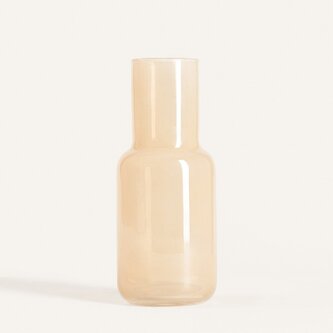 Wazon | BELLY | szklany beżowy | 9x21 cm | 752858