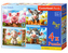 Puzzle x 4 Kontur Cute Animals CASTOR