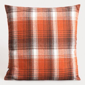 Poszewka | TOAMA | pomarańczowy w kratę | 45x45cm | 748844