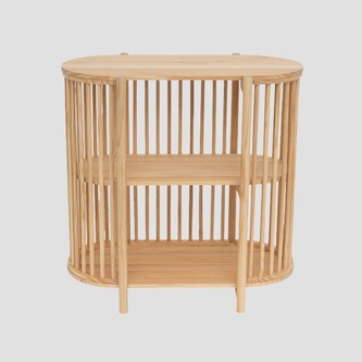 Regał | SENSUS | drewniany naturalny | 80x45x80 cm | 739378