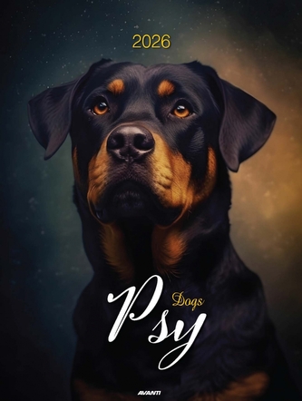 Kalendarz ścienny mały 2026 Psy\n KSM-3