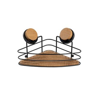 Półka prysznicowa | LEOMA | z przyssawką czarna | 21x21x13 cm | 719578