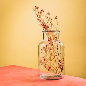 Wazon | TENNO |  szklany transparentny | 14,5x25,5cm | 726767