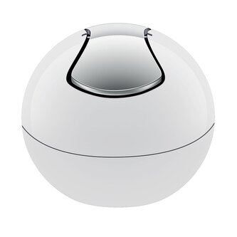 Spirella mini výklopný odpadkový koš BOWL, bílý, plast, 1 L