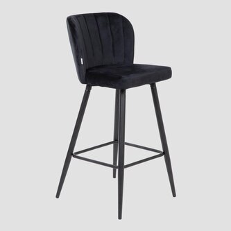 Hoker | HANA REDUCIDO | welurowy czarny | 44x52x89 cm | 708503