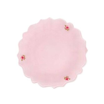 Talerz | PINK MILKY | obiadowy z białym rantem | 28 cm | 731761