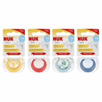 NUK 736751 Smoczek uspokajający silikonowy 6-18m STAR