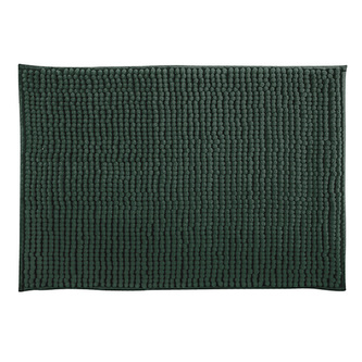 MSV koupelnová předložka CHENILLE, tmavě zelená, mikrovlákno, protiskluzová, 40 x 60 cm