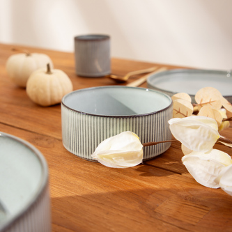 Miska | SANOS | prążkowana szara 14 cm |  | 707254