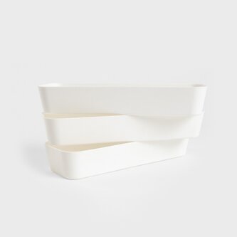 Zestaw pudełek | LURDES | plastikowych 3 el. | 26x9x4,5cm | 736322