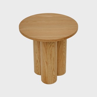 Stolik kawowy | LUMBERA | naturalny w okleinie dębowej | 40x40x45 cm | 746659