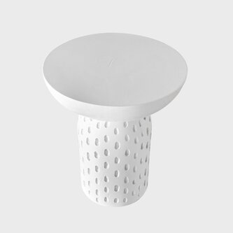 Stolik kawowy | CHARME | drewniany biały | 37x37x42 cm | 744297