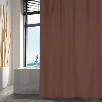 MSV sprchový závěs, hnědý, 180 x 200 cm, polyester