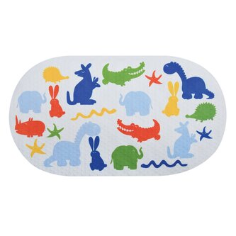 MSV dětská protiskluzová podložka ZOO, barevná, PVC, 69 x 39 cm