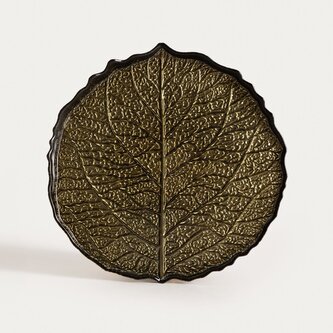 Talerz | VISTAN | zielony imitacja liścia | 20 cm | 763373