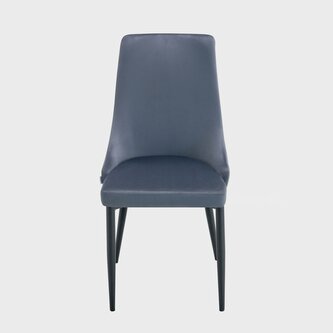Krzesło | LOGAN | welurowe ciemnoszare z czarnymi nogami | 47x59x93 cm | 743849