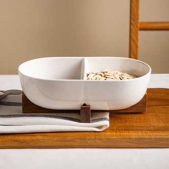 Półmisek | MOOKA | ceramiczny z przegródkami | 25,5x14 cm | 744082