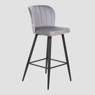 Hoker | HANA REDUCIDO | welurowy szary | 44x52x89 cm | 708510