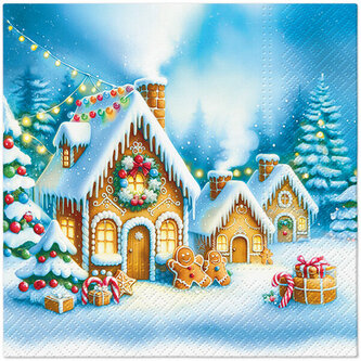 Ubrousky PAW TETE L (20ks) Christmas Lights Village