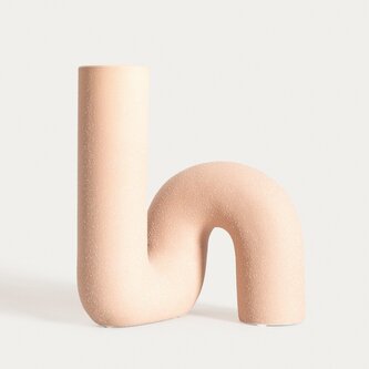 Wazon | TWIST | ceramiczny zakręcony beżowy | 13x17 cm | 752605