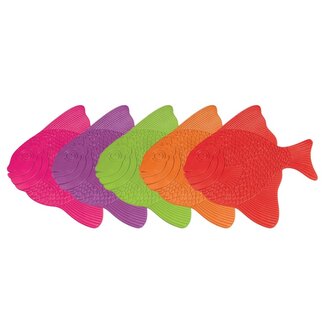 MSV protiskluzové přísavky s motivem rybiček, barevné, SBS kaučuk, 5 ks