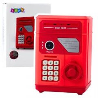Elektroniczny sejf Skarbonka na PIN czerwona