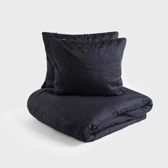 Pościel | LYRA | bawełniana żakardowa czarna | 220x200 + 2*50x60 cm | 701344