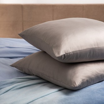 Zestaw dwóch poszewek | BAMSA | bambusowych szarych | 2*40x40 cm | 738500