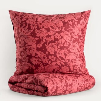 Pościel | MARGOT | z mikrofibry bordowa we wzór | 160x200 + 2*70x80 cm | 753565