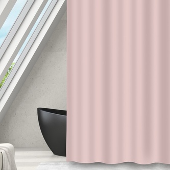MSV sprchový závěs ROMANA, růžový, průsvitný,180 x 180 cm, PEVA