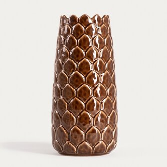 Wazon | PINECONE | ceramiczny szyszka brązowy | 28x13,5 cm | 752629