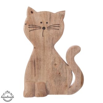 Kočka dřevo MANGO MICKA v. 50 cm