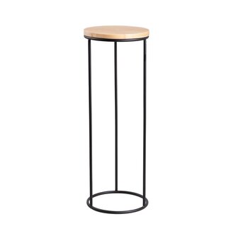 Kwietnik | DDEDONI | metalowy czarny okrągły | 23,5x66,5 cm | 733468