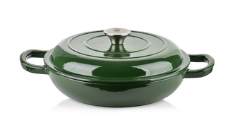 VERDELUXE Brytfanna niska żeliwna emaliowana 26x26xh11cm