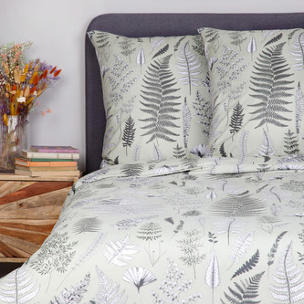 Pościel | MILIE | z mikrofibry zielolna w liście paproci | 160x200 cm | SS23 843346