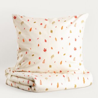 Pościel | SHARON | bawełniana ze wzorem w liście | 220x200 + 2*70x80 cm | 756498