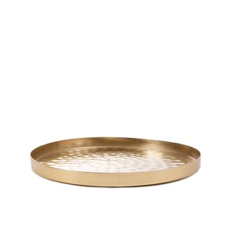 Taca dekoracyjna | DRITTO | młotkowana złota | 23x23x1,5 | 859125