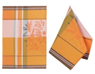 Kuchyňská utěrka 1 ks - Oranžová,Hnědá - 50x70 cm