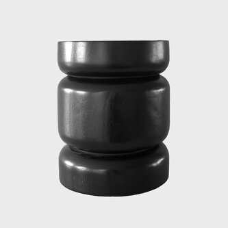 Stolik kawowy | NIGRUM | drewniany czarny | 32x32x40 cm | 744266