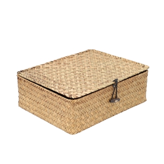 Szkatułka TALULAH pleciona naturalna 25x20x8 cm