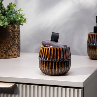 Pojemnik | TETISA | brązowy | 10x10 cm | 732973