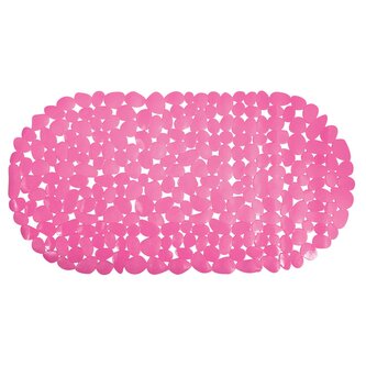 MSV protiskluzová podložka do vany GALETS, růžová, PVC, 35 x 68 cm