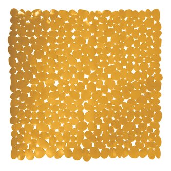 MSV protiskluzová podložka do sprchy GALETS, žlutá, PVC, 53 x 53 cm